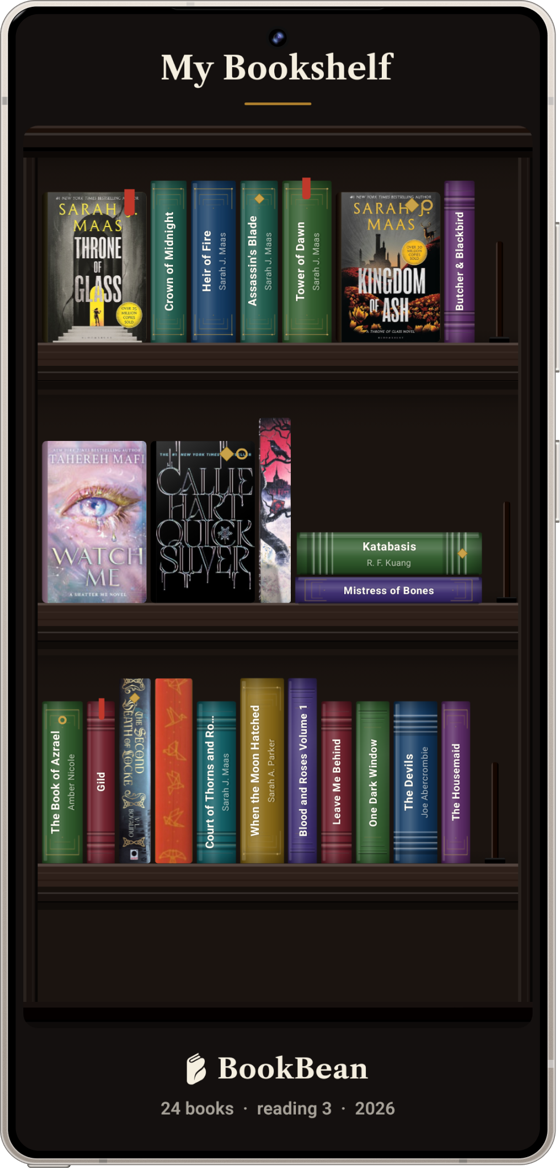 A BookBean reader's visual shelf